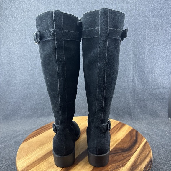 Cole Haan Women's 7B Black Suede Leather Putnam Weatherproof Knee Boot Riding - Picture 6 of 10